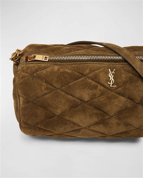 ysl sade small|Saint Laurent Small Sade Quilted Suede Tube Bag .